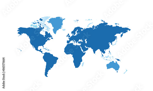 World map isolated modern colorful style. for website layouts, background, education, precise, customizable, Travel worldwide, map silhouette backdrop, earth geography, political, reports. 