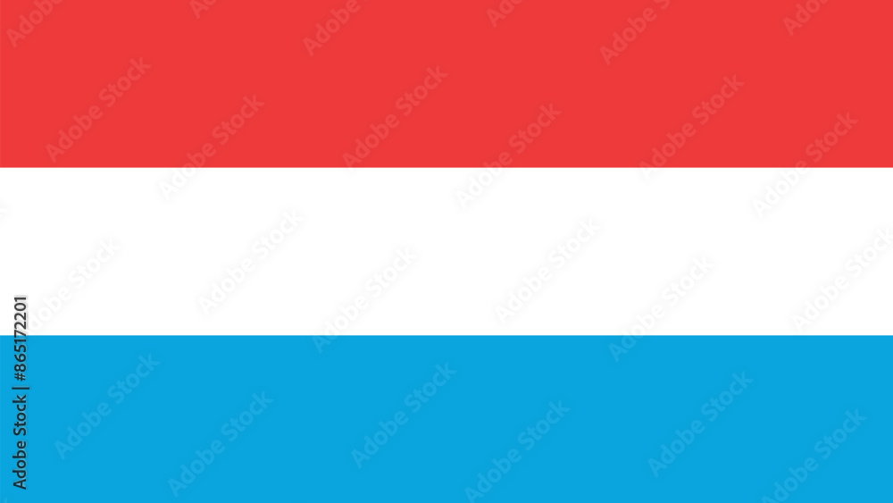 Vector flag of Luxembourg. Illustration eps10. Vector flag of Luxembourg. Illustration eps10.