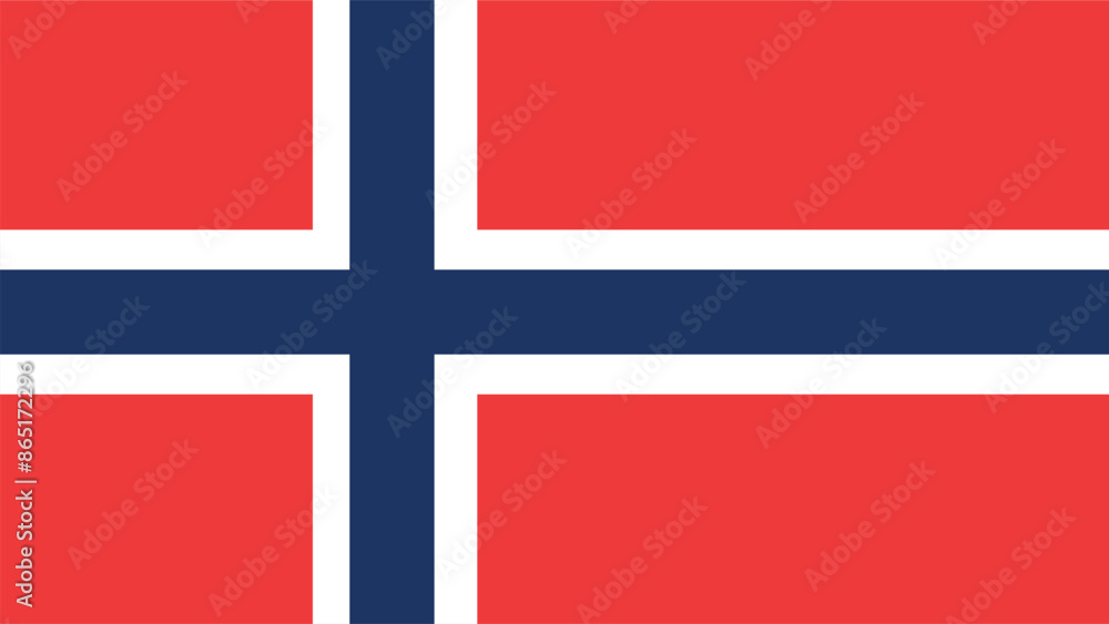 Obraz premium Vector flag of Norway. Illustration eps10.