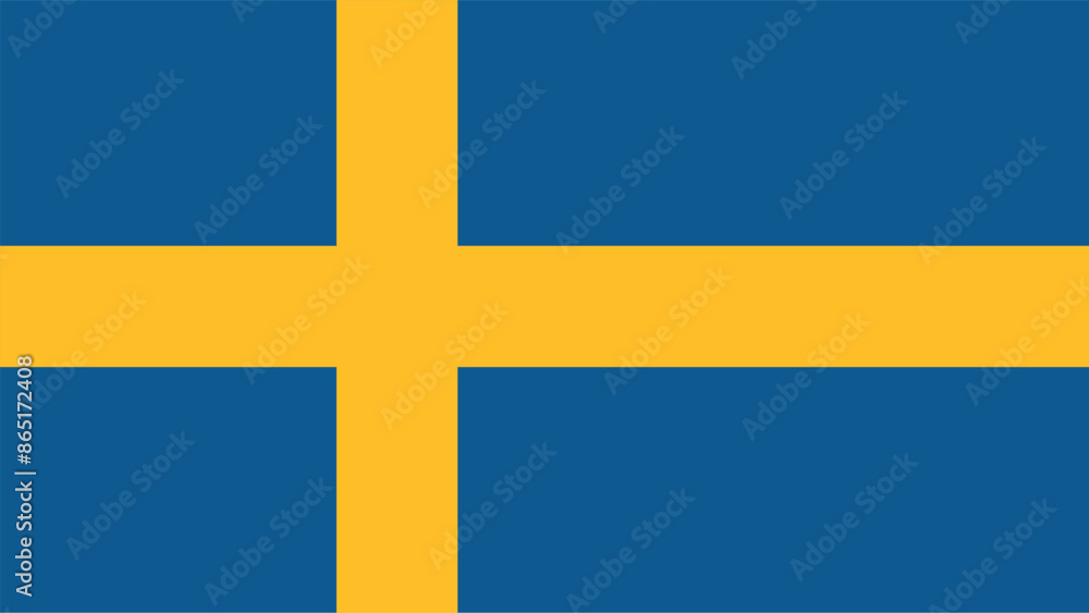 Vector flag of Sweden. Illustration eps10. Vector flag of Sweden. Illustration eps10.