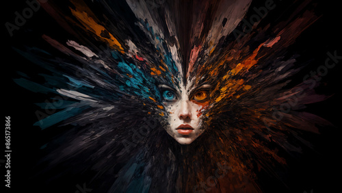 Obraz w ramie abstract art