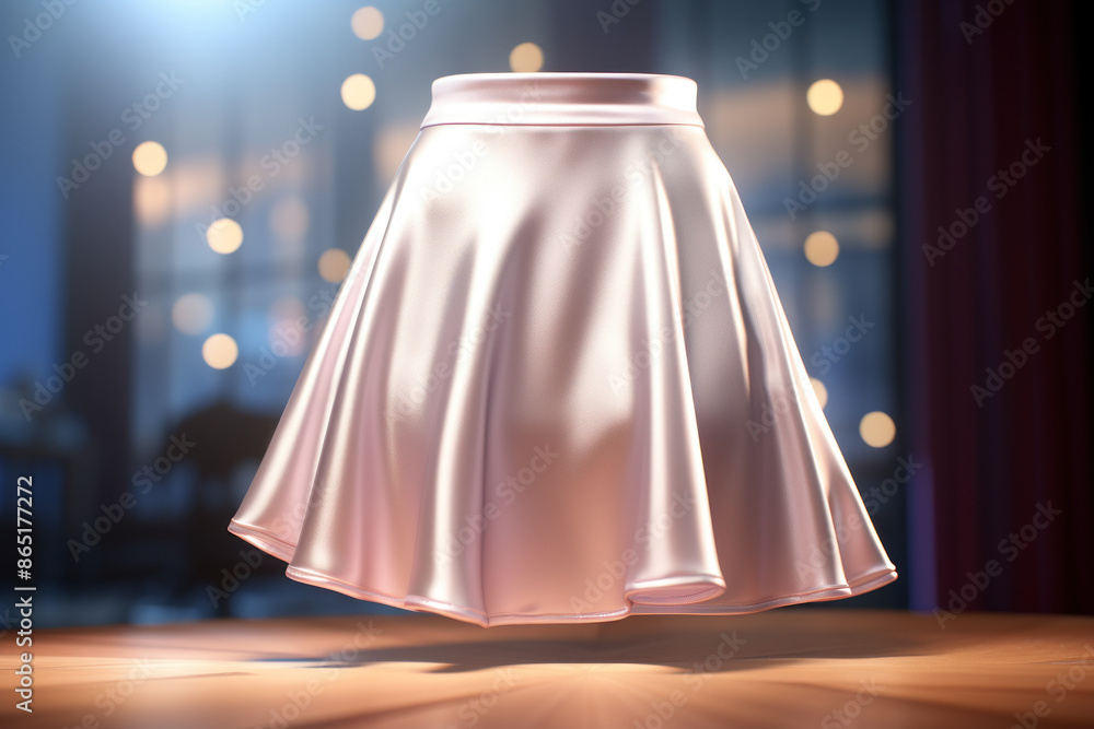 A sleek satin mini skirt, adding the concept of elegance to any outfit. Generative Ai. A sleek satin mini skirt, adding the concept of elegance to any outfit. Generative Ai.
