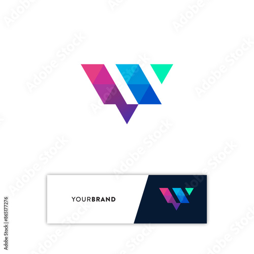 Letter W vector design
