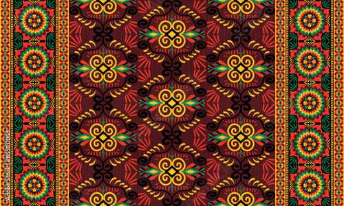 African ethnic native pattern.Traditional kente,ankara,kitenge,chitenge,capulana african wax print fabric pattern.Abstract vector motif pattern.For fabric,clothing,blanket,carpet,woven,wrap,decoration