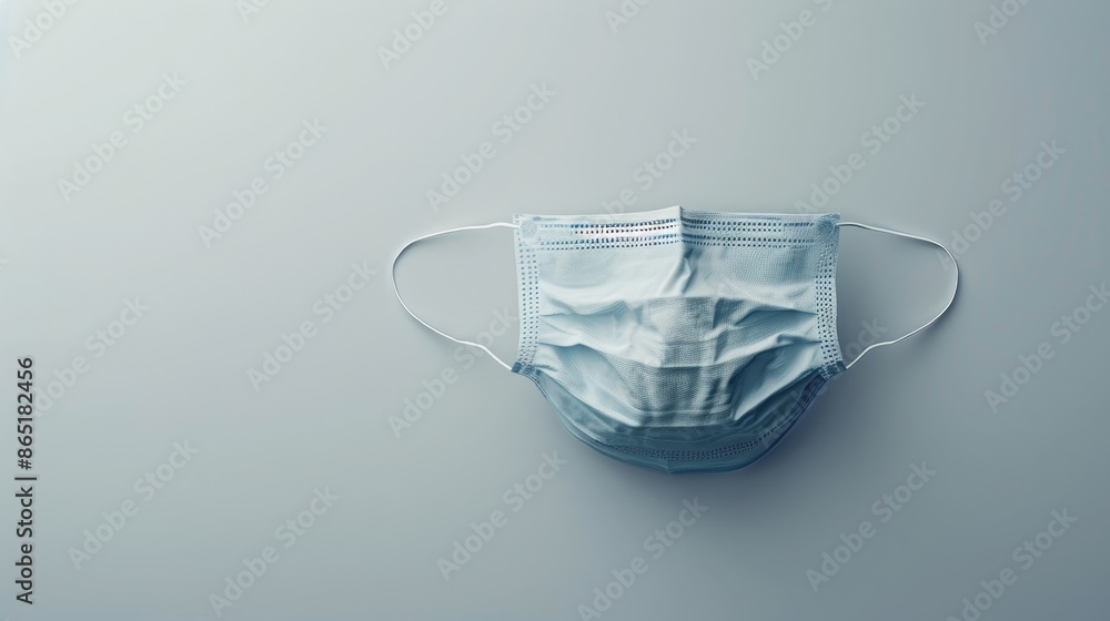 Medical face mask with empty space on plain background Medical face mask with empty space on plain background