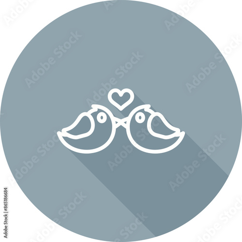 Lovebirds Vector Icon