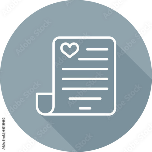 Love poem Vector Icon