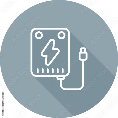 Portable charger Vector Icon