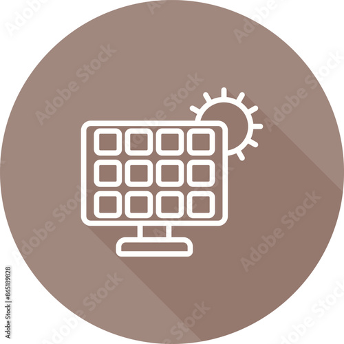 Solar panel charger Vector Icon