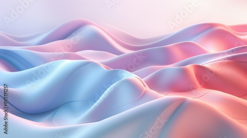 Wallpaper Mural Abstract white flowing waves  Torontodigital.ca