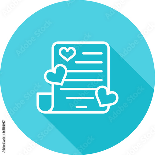 Romantic poem Vector Icon