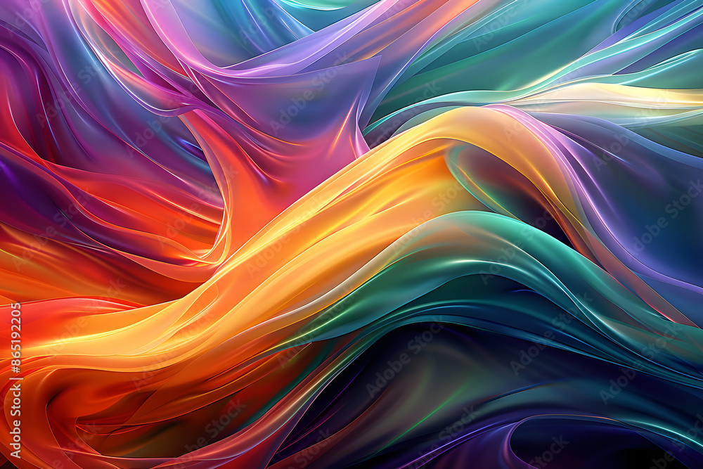 Abstract vibrant colors wavy flow 3d rendered illustration background scifi futuristic background Abstract vibrant colors wavy flow 3d rendered illustration background scifi futuristic background