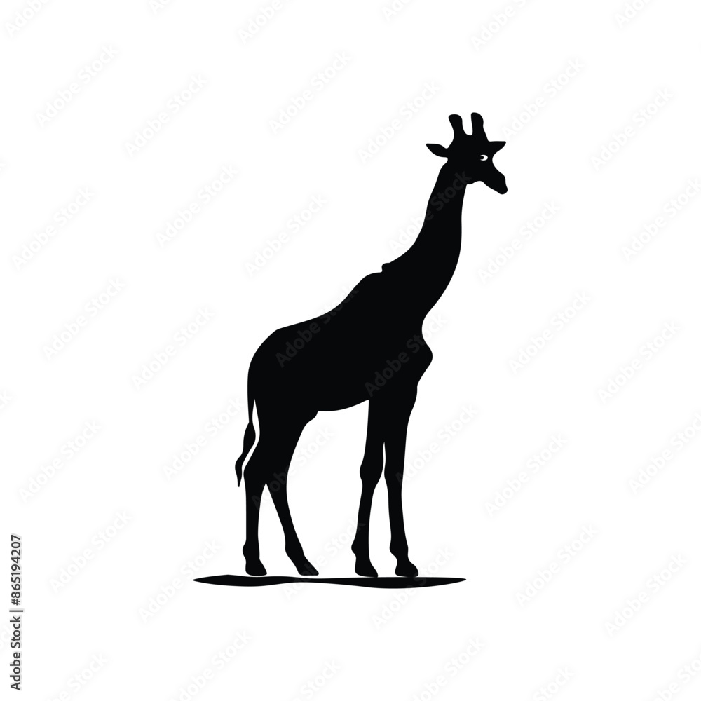 giraffe silhouette vector illustration giraffe silhouette vector illustration
