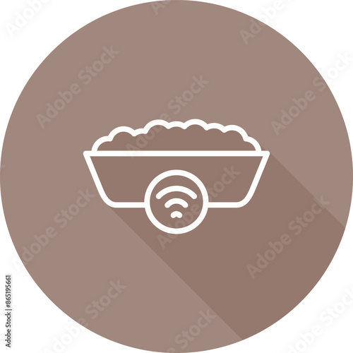 Smart Cat Litter Box Vector Icon