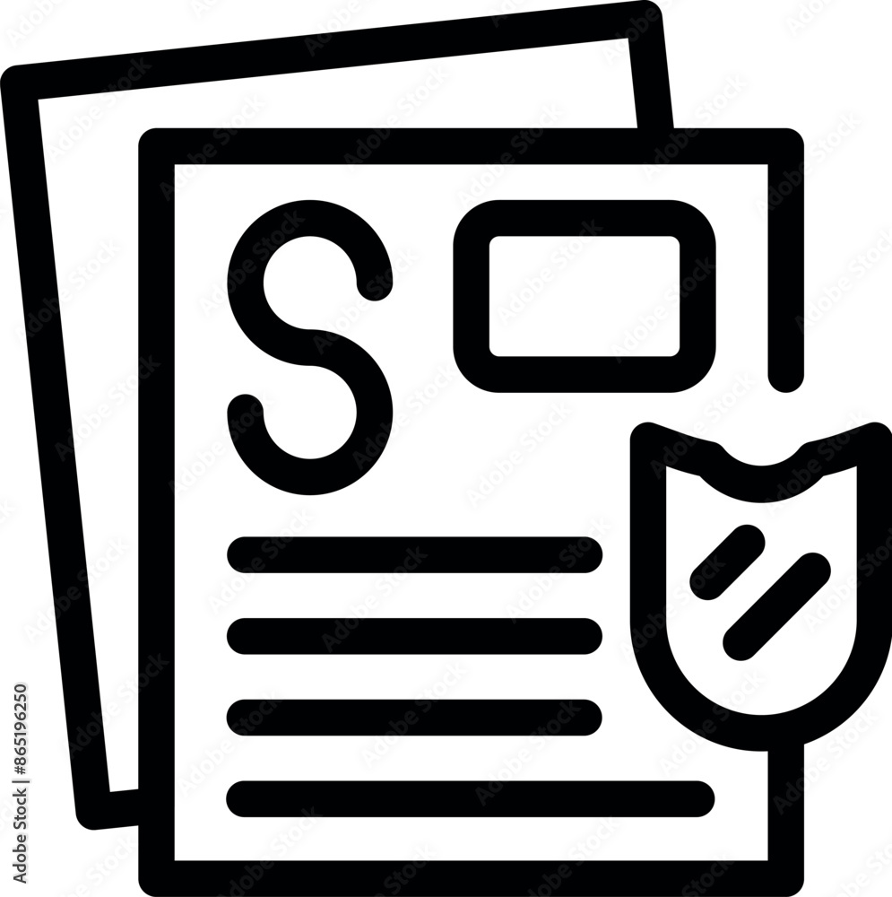 Broken shield is failing at protecting a document, representing the concept of data breach and compromised information security Broken shield is failing at protecting a document, representing the concept of data breach and compromised information security
