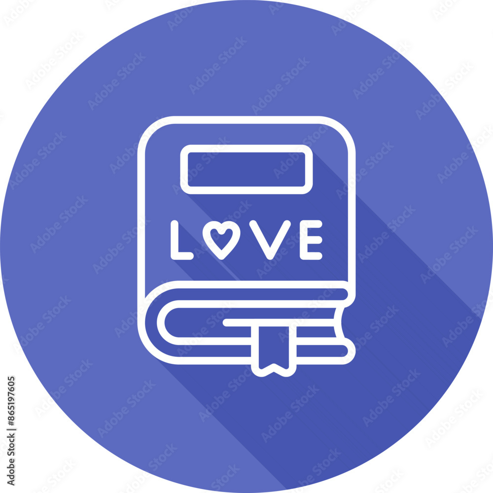 Romantic Bookmark Vector Icon Romantic Bookmark Vector Icon