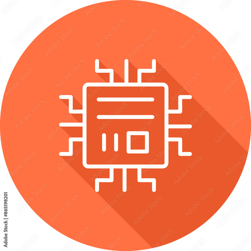 Microchip Vector Icon Microchip Vector Icon