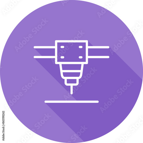 Laser Cutting Machine Vector Icon