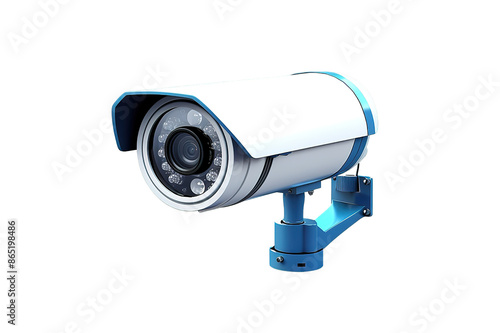 3d rendering security camera or cctv camera isolated on transparent background