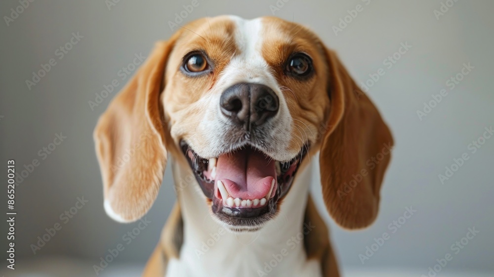 A mischievous beagle dog with a mischievous grin, A mischievous beagle dog with a mischievous grin,