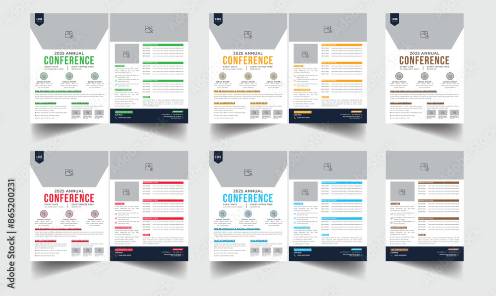 Business conference Data Sheet layout template. Product Catalogue