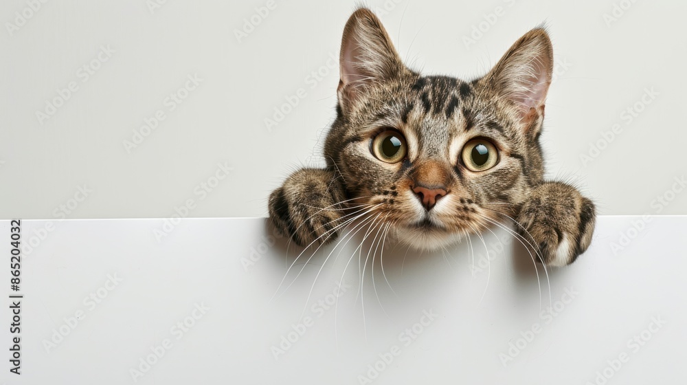 Above the white flag, there's a cat carrying a soccer ball. isolated on a white backdrop Above the white flag, there's a cat carrying a soccer ball. isolated on a white backdrop