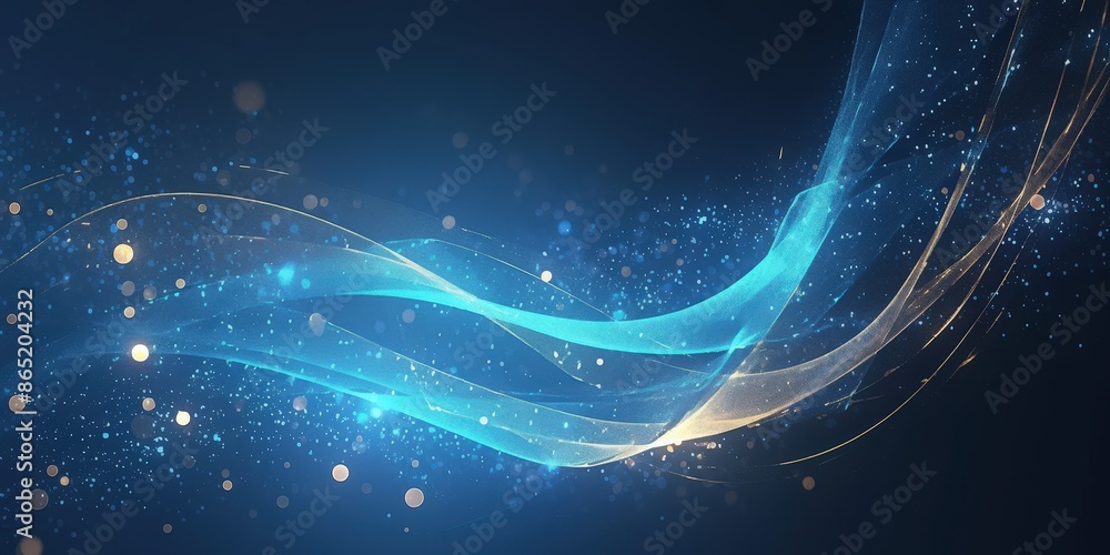 Abstract Blue and Gold Swirling Design Abstract Blue and Gold Swirling Design