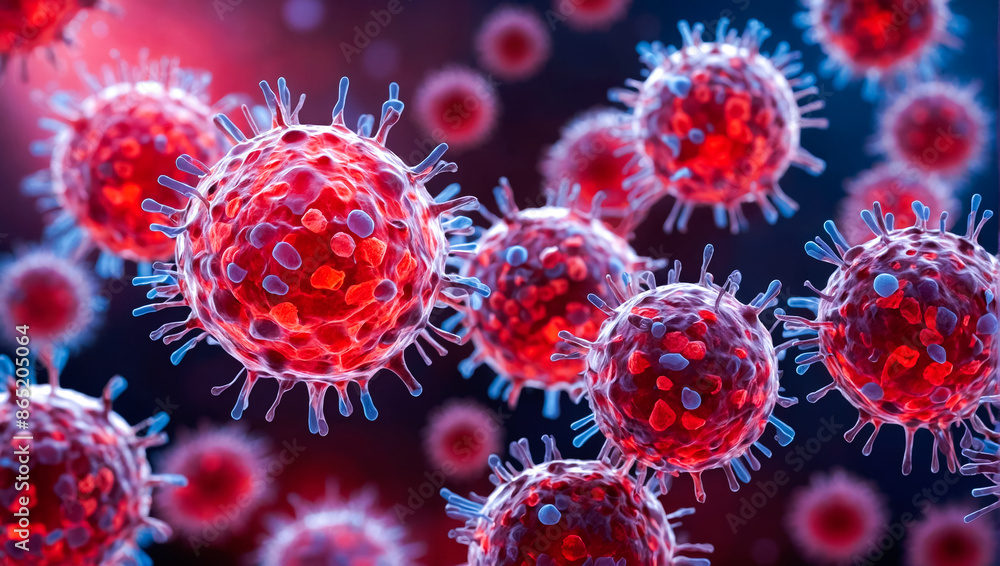Human system virus or bacteria cells structure illustration Human system virus or bacteria cells structure illustration