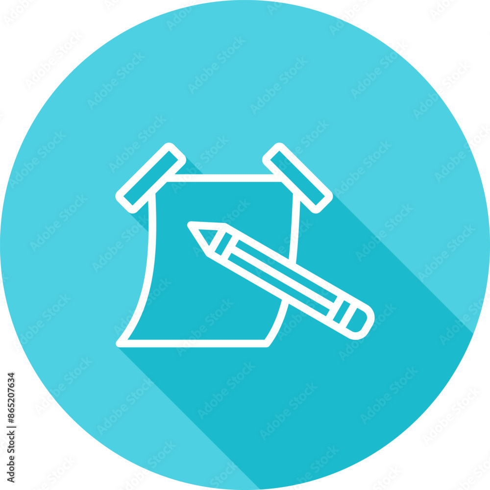 Sticky note with pencil Vector Icon Sticky note with pencil Vector Icon