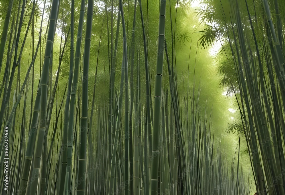 Fototapeta premium mesmerizing waste bamboo forest, no people