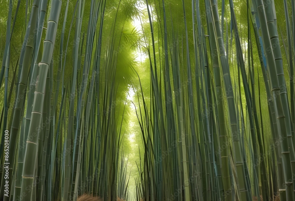 Fototapeta premium mesmerizing waste bamboo forest, no people