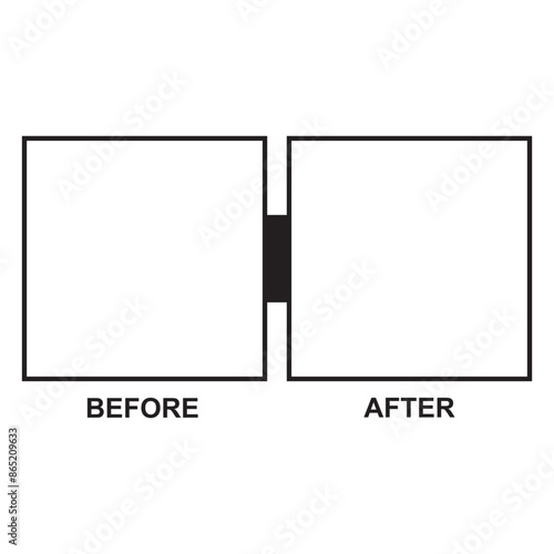 Before and After, Before After, Before and After Image, Before and After Template, Before Frame, After Frame, Vector Illustration.  isolated on white  Background. EPS 10/AI
