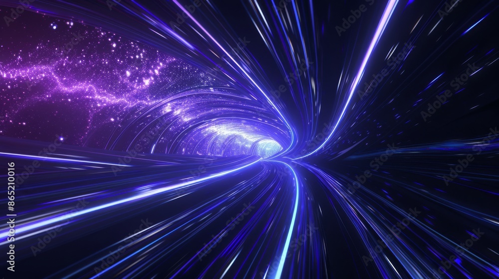 Dynamic Blue Curves and Radiant Asteroids in Infinite Space, Ethereal Atmosphere with hd Octane Rendered Lines, Abstract Art Dynamic Blue Curves and Radiant Asteroids in Infinite Space, Ethereal Atmosphere with hd Octane Rendered Lines, Abstract Art