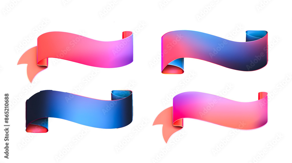 Obraz premium Dynamic 3D Vector Name Tags Banner