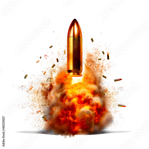 Gun Bullet Fire Shooting PNG - High-Resolution Transparent Image for Design Projects