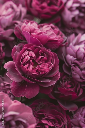 Wallpaper Mural dark burgundy roses with velvety petals, creating a rich and dramatic floral display Torontodigital.ca