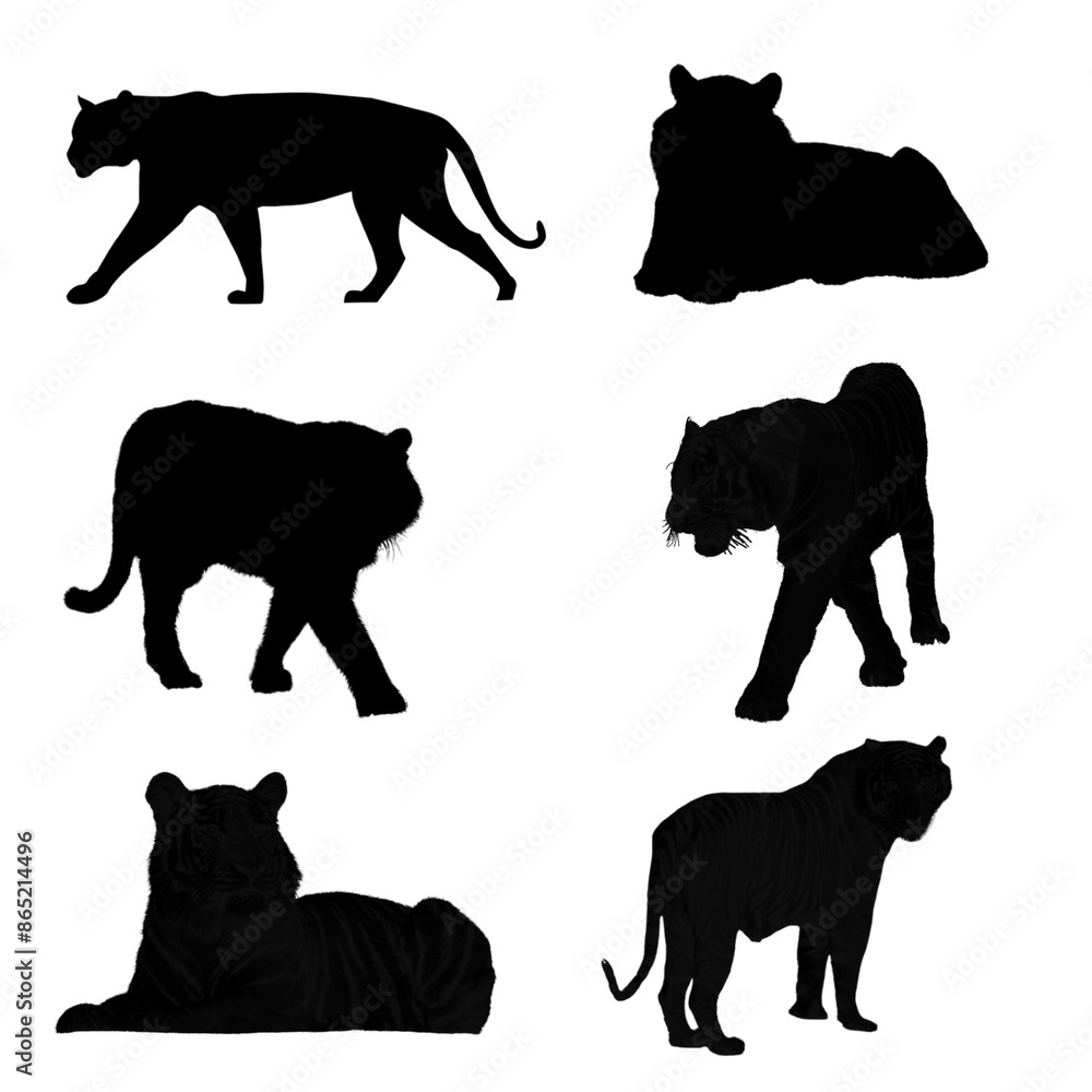 Naklejka premium set of animals silhouettes