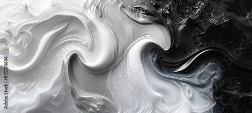 Black and White Yin-Yang Design