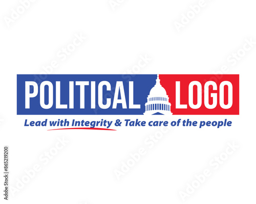 political campaign logo design. Election voting logo. American political logo