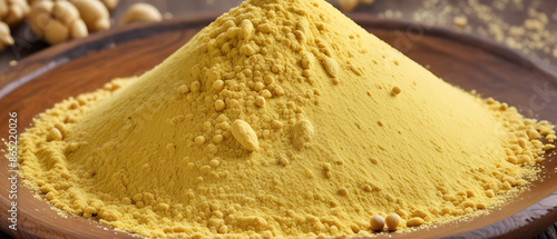 Besan also known as gram flour or chickpea flour is a finely ground powder derived from Bengal gram