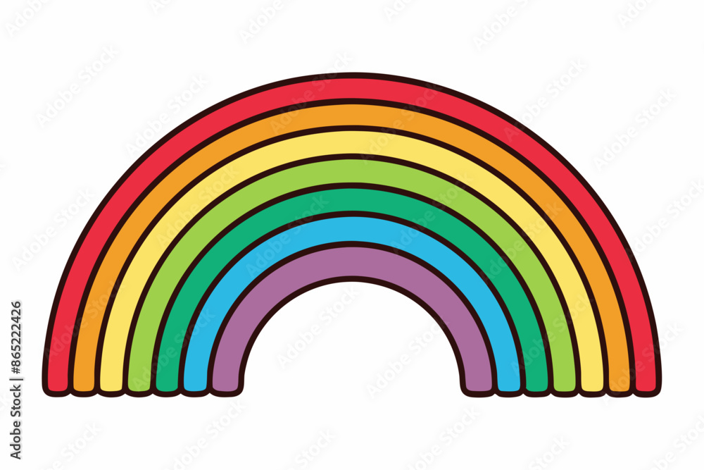Fototapeta premium rainbow, colorful rainbow vector illustration, vector illustration of rainbow icon