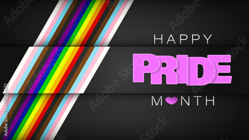 Background with LGBTQ inclusive pride flag. Perfect element also for Pride Month events. Tolerance and freedom concept.