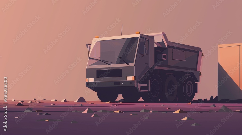 Fototapeta premium Clean, minimal Vactor art with flat, hyperrealistic touch, in 4k UHD quality.