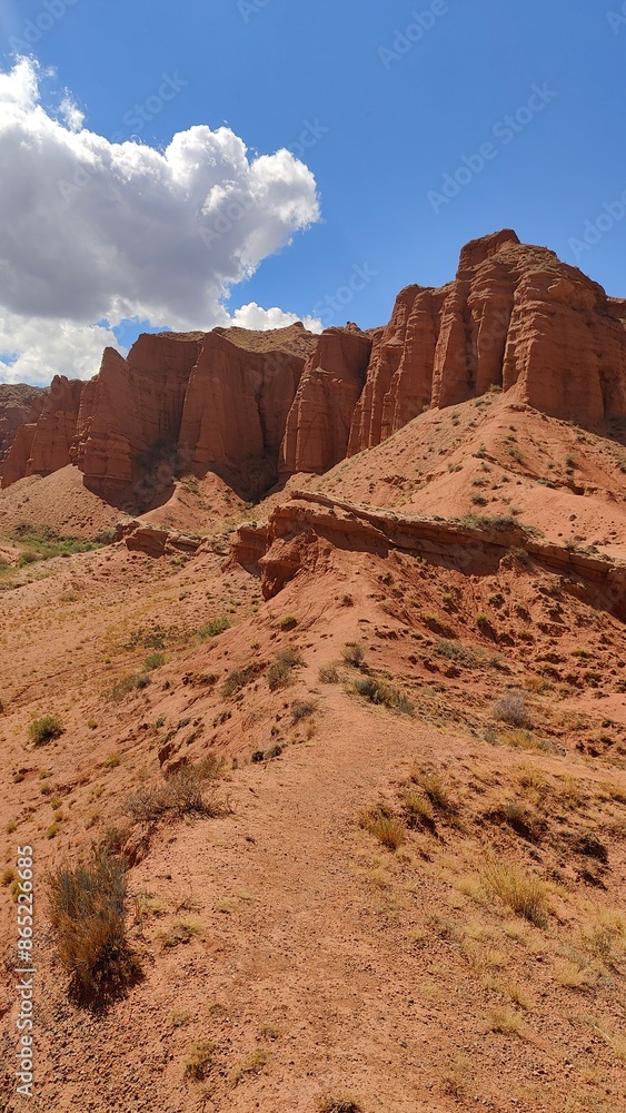 Beautiful mountain scenery in kyrgyzstan in Central asia Beautiful mountain scenery in kyrgyzstan in Central asia