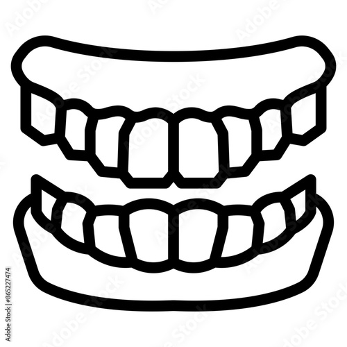denture dental care icon vector. 