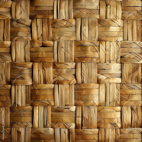 Basketweave pattern with Filipino banig mat designs, natural fibers, no blur,