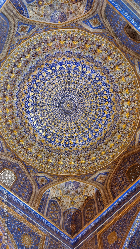 The stunning architecture on the old Silk Road with the Registan Madrasas in Samarkand, Uzbekistan The stunning architecture on the old Silk Road with the Registan Madrasas in Samarkand, Uzbekistan