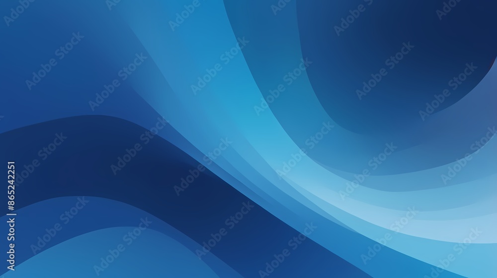 Obraz premium Abstract blue waves background illustration