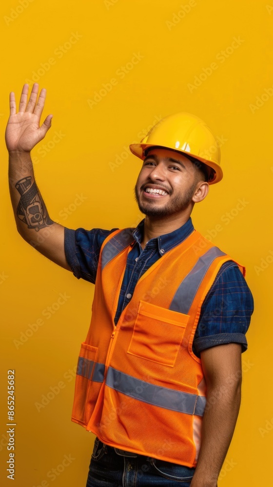 happy latin construction worker builder, ai happy latin construction worker builder, ai