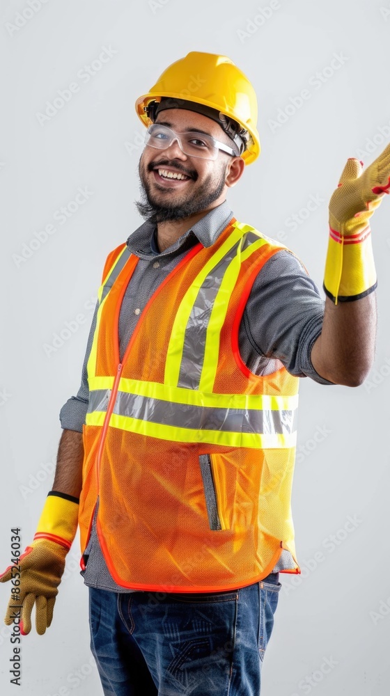 happy latin construction worker builder, ai happy latin construction worker builder, ai